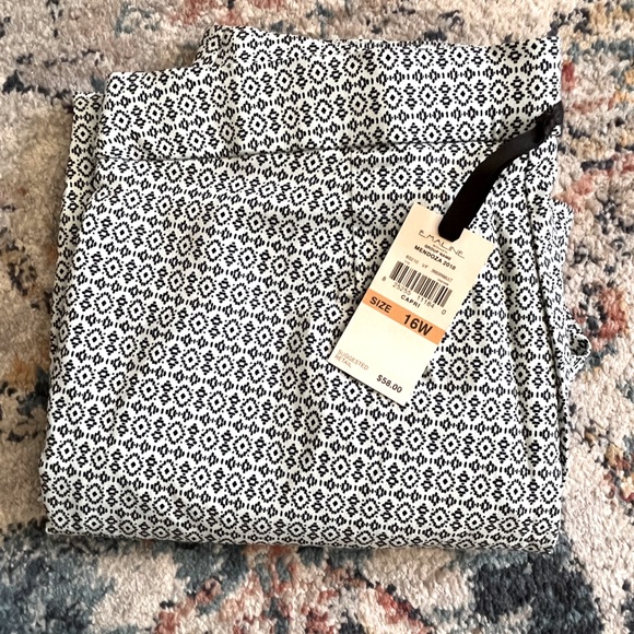 NWT Emaline Plus 16W "Mendoza" Pull-On Stretch Capri Pants w/Zip Pockets - Picture 1 of 5